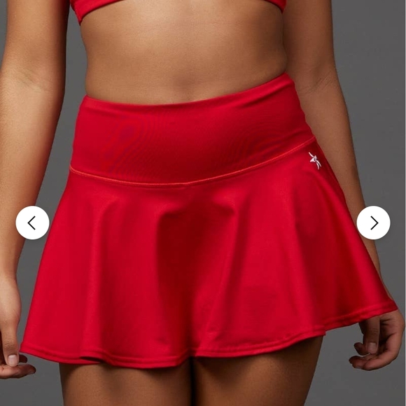 NWT Rebel Athletic Legendary Flouncy Skirt in Red ContourFlex - Picture 4 of 4